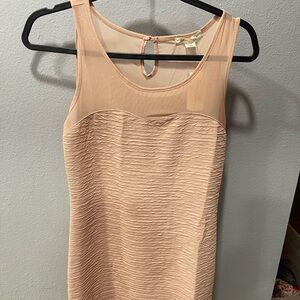 Forever 21 Blush Peach Textured Sheath Dress